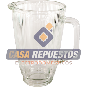 VASO DE VIDRIO DE LICUADORA  A-58 PARA MODELO NATIONAL RAYADO ANTIGUO